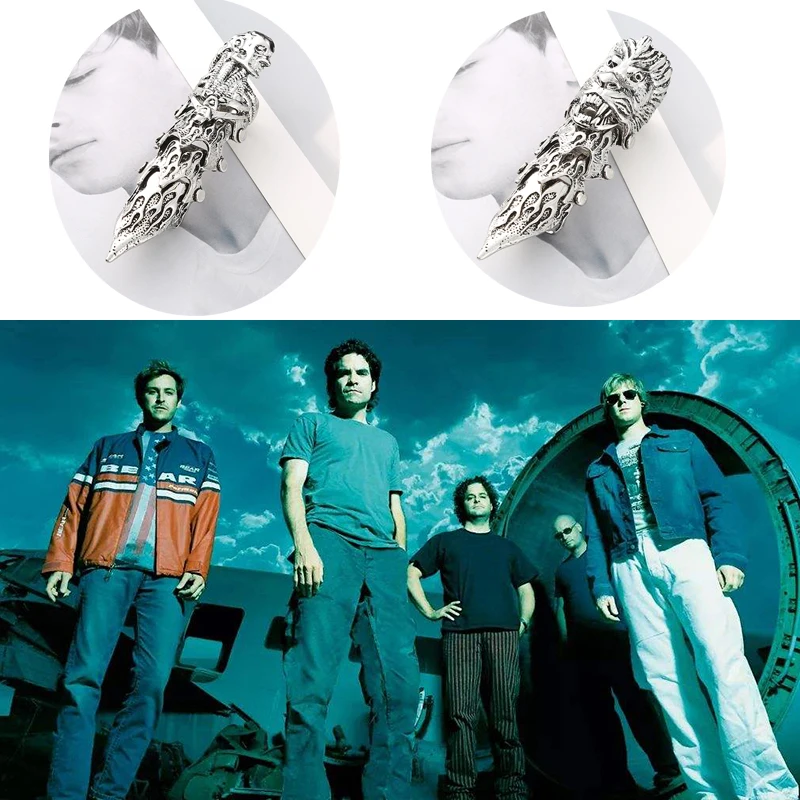 Винтажные мужские кольца с животным черепом, мужские кольца в стиле панк-рок, античное серебряное кольцо на палец с большим драконом, ювелирные изделия, мужские аксессуары, подарки