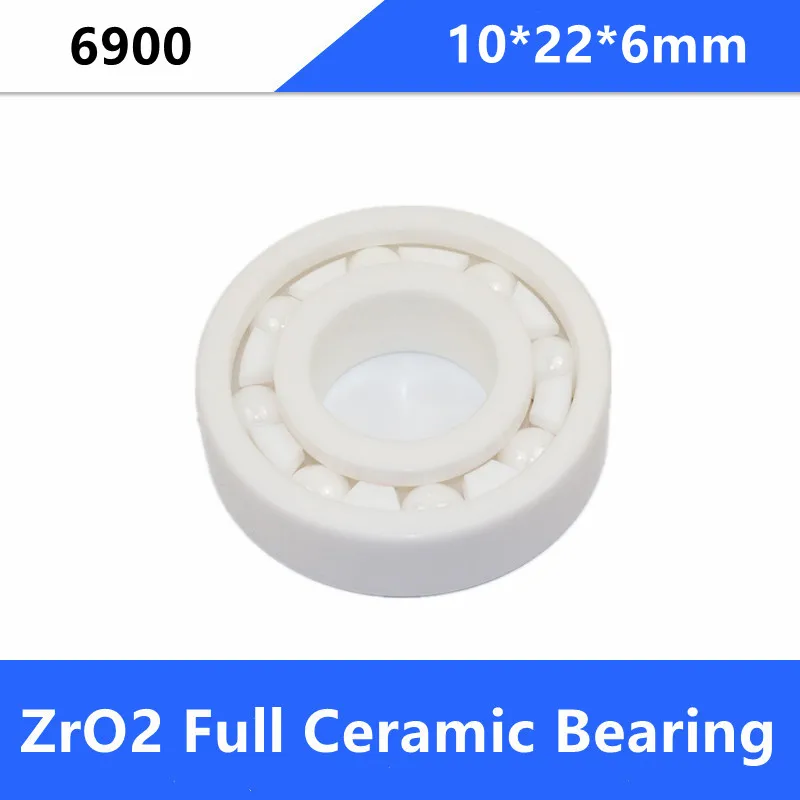 4/10pcs 6900 Zro2 Full Ceramic Bearing 10x22x6 Mm Zirconia Ceramic Ball