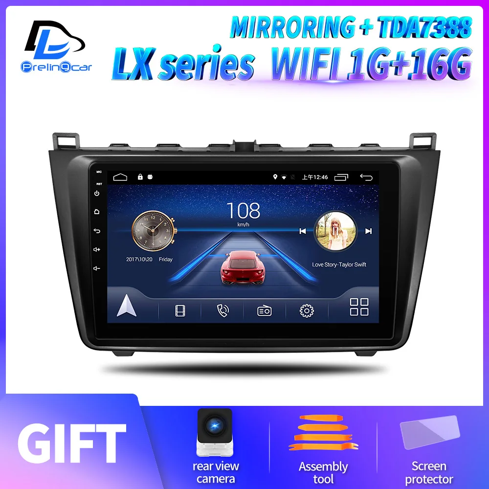 LX player 1G16G Prelingcar для Mazda 6 II Ultra 2007 08 09 10 1112 автомобильный Радио Мультимедиа Видео Стерео Плеер навигация gps Android 9,0 приборная панель - Цвет: LX player 1G16G