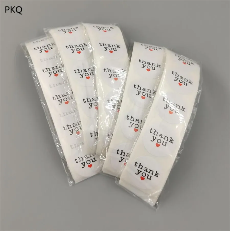White Thank You 100 шт крафт круглые этикетки ручной работы этикетка ручной работы свадебные наклейки s спасибо стикер s Скрапбукинг клейкая наклейка диаметром 2,5 см - Цвет: White Thank You