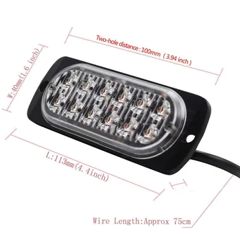 

Hazard Flash Warning Light Beacon Flashing Strobe Lamp 1pc Accessories Red