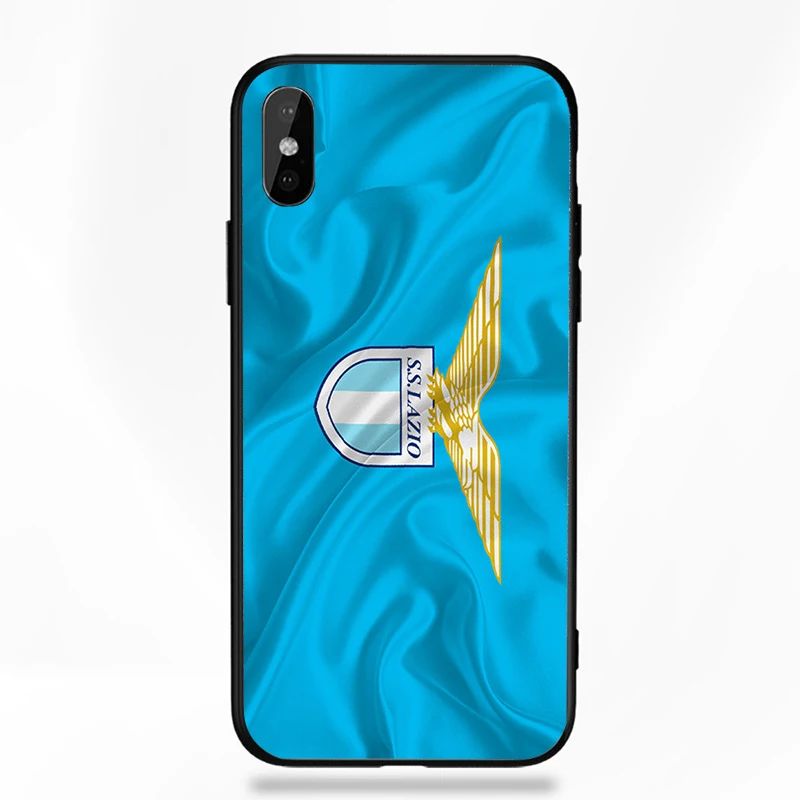 Чехол для телефона Immobile чехол для iphone DIY для Lazio FC чехол черный мягкий Уретановый Термопластик(tpu) для iphone 11Pro X XR XS MAX 7 8 7plus 6 6S 5S SE 5