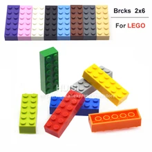 100 Cái/lốc Giáo Dục Đồ Chơi Trẻ Em Nhựa Khối Xây Dựng 2X6 * Lắp Ráp Gạch Tự Làm Đồ Chơi Cho Bé Các Hạt Tương Thích Với Legoes