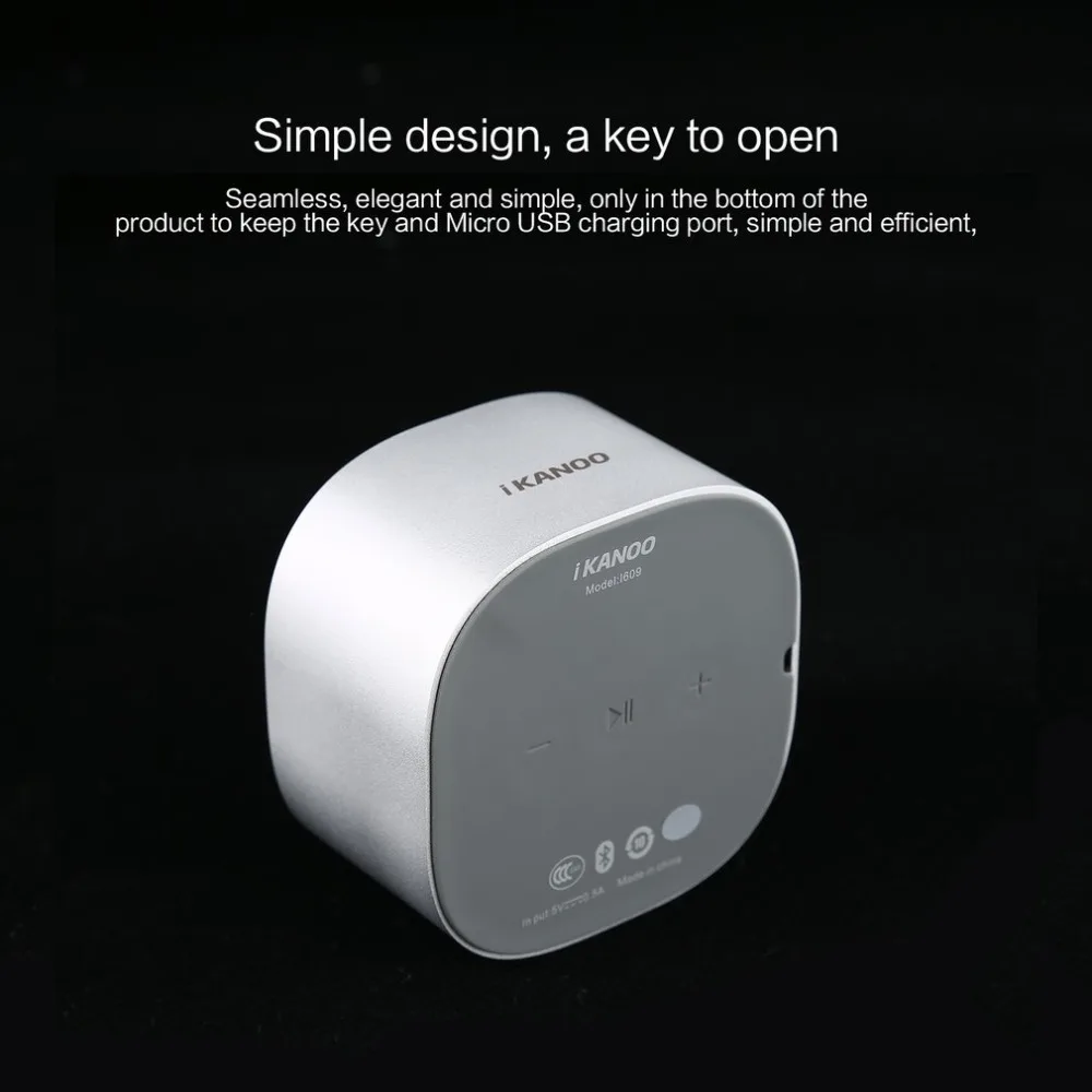 IKANOO мини i609 беспроводной Bluetooth динамик с микрофоном Hands-free Звонки 3D стерео музыка объемный громкий динамик поддержка TF USB