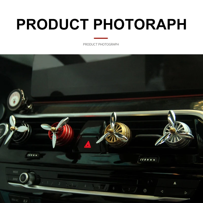 TOSPRA 1pcs mini Car Air Freshener Smell LED Conditioning Vent Outlet Alloy Perfume Clip Fresh Aromatherapy Fragrance