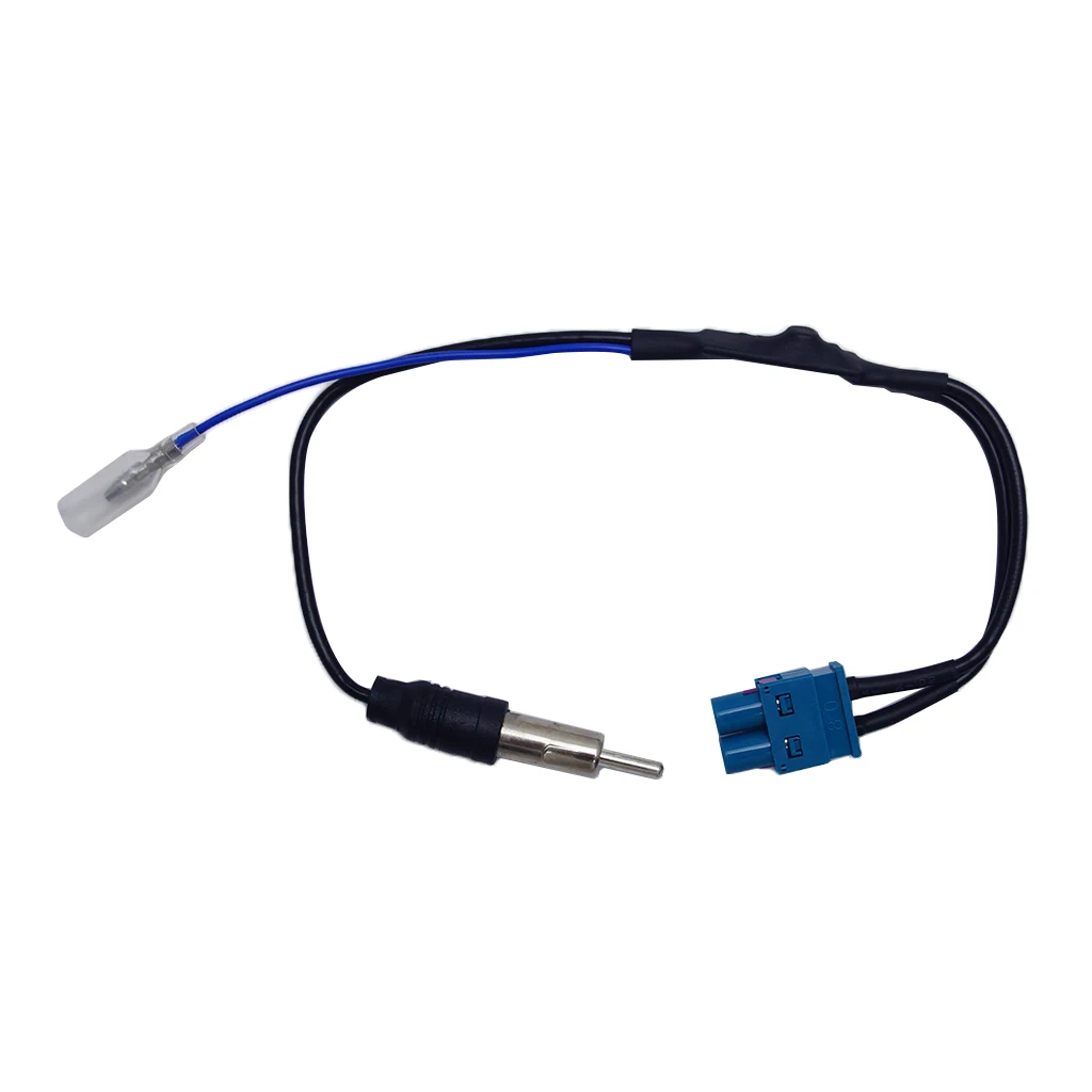 Dual FAKRA to Din FM AM Radio Antenna Adapter Signal Amplifier for Audi VW