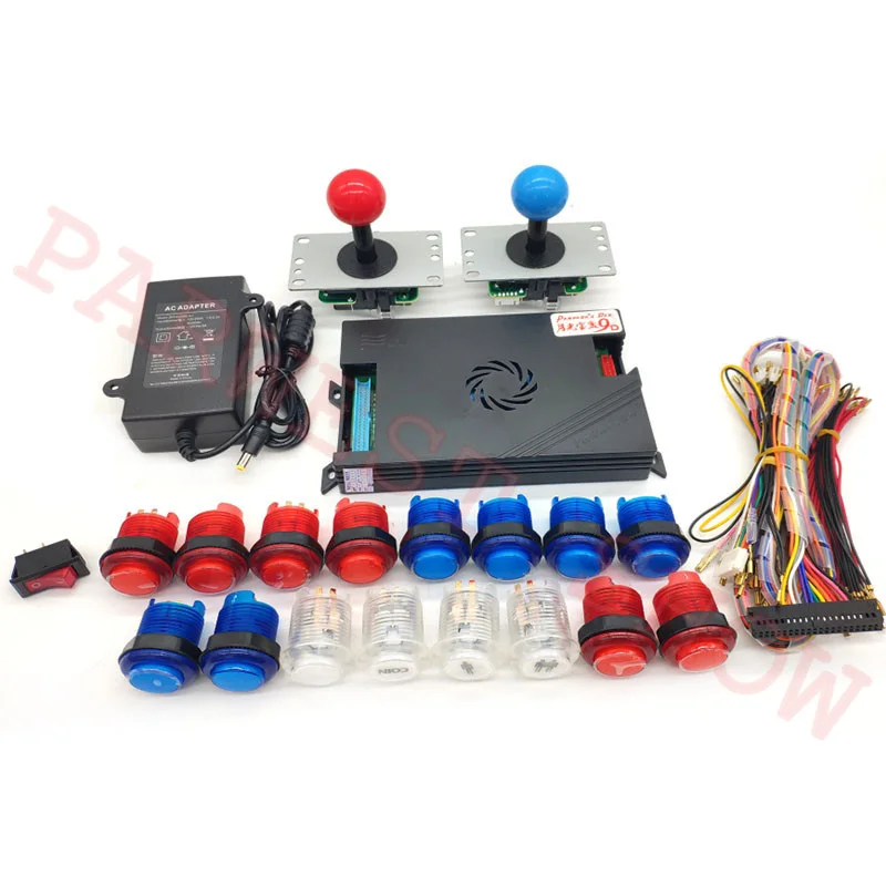 2 игрока DIY игровой автомат комплект Pandora box 9D 2222 в 1 игровая доска + 5Pin джойстик 12 В