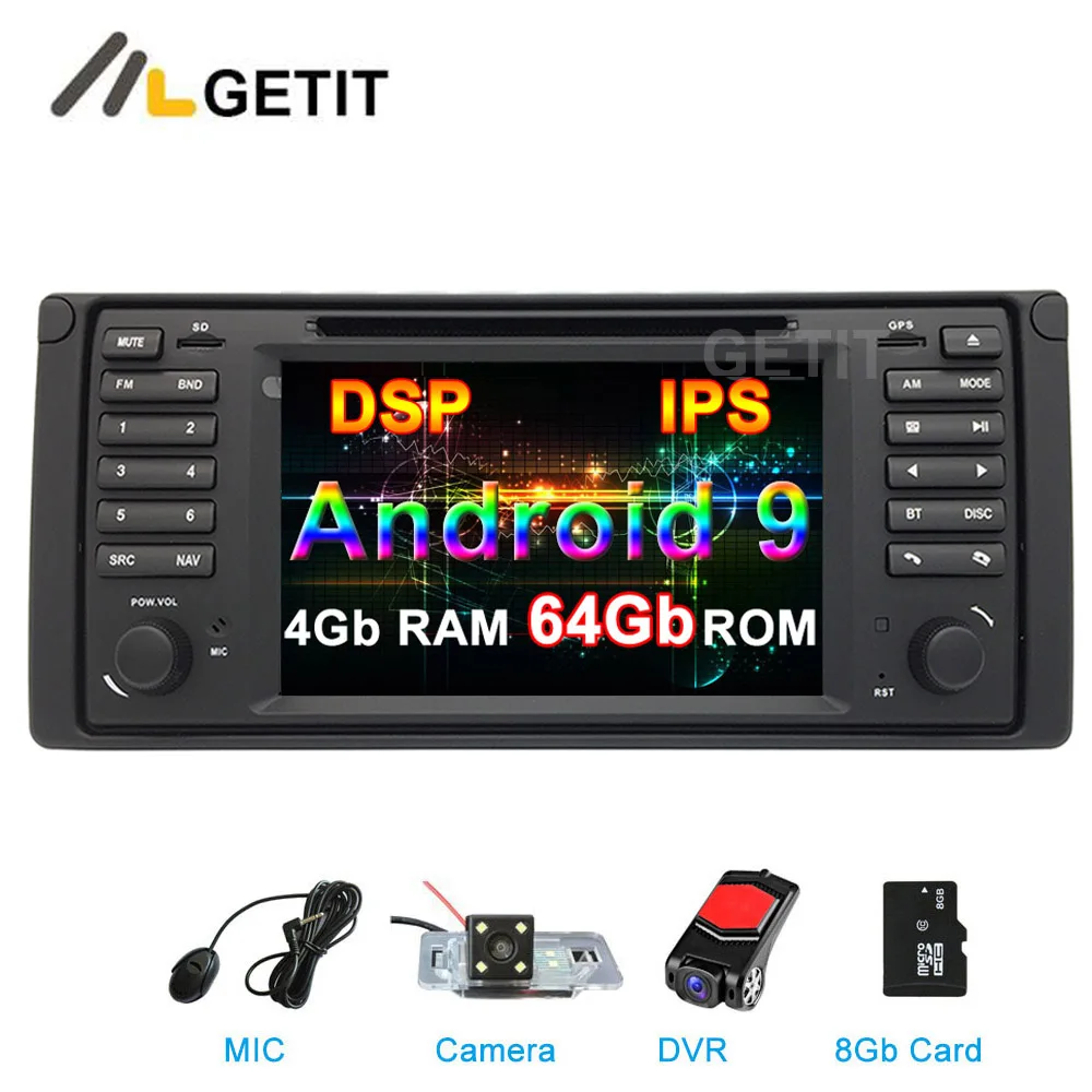 

DSP 64G Android 9 Car DVD Stereo Radio Player GPS for BMW E39 with WiFi BT