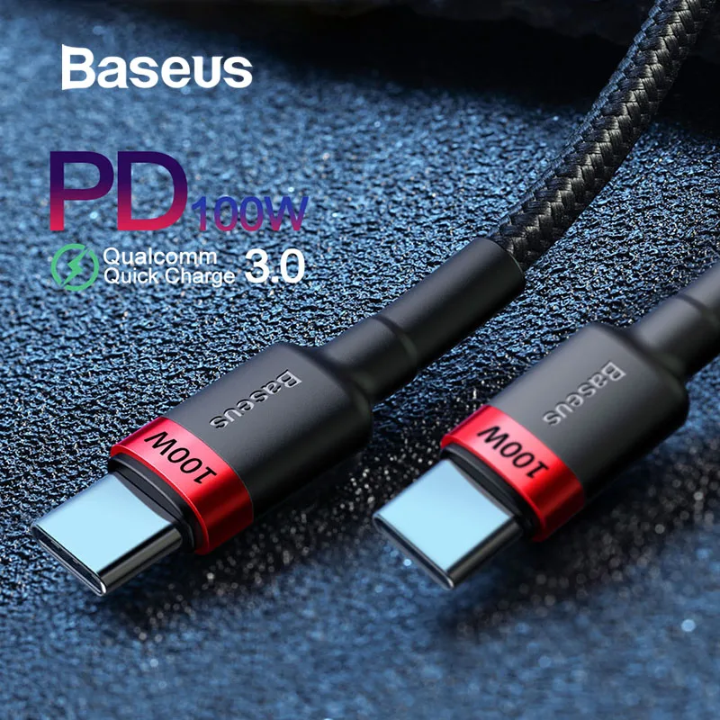 

Baseus 5A USB Type C Cable PD 100W Type C to Type C Cable Quick Charge 3.0 USB C for Samsung S9 HUAWEI MacBook Pro Type C Wire