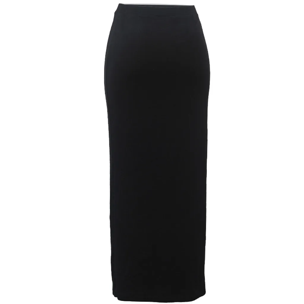 Long Skirts For Women Steampunk Vintage Women Solid Color Lace Up High Waist Irregular Casual Knitted Pencil Hip Skirt Half-leng