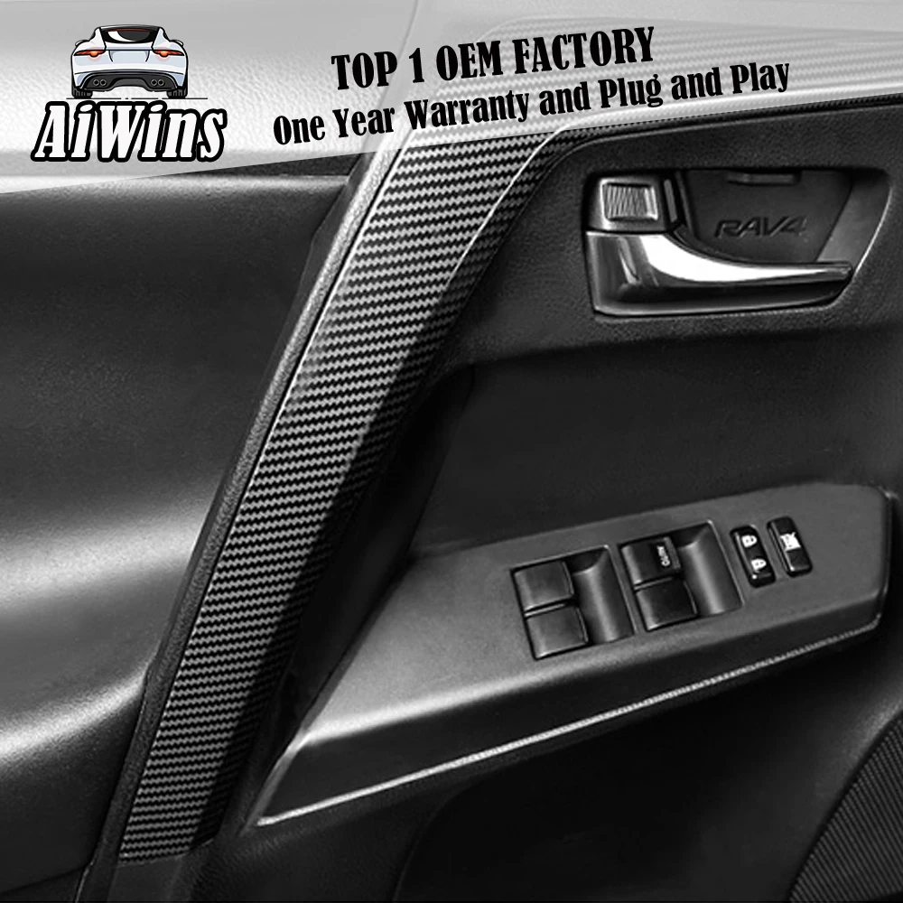 Aiwins автомобильный Стайлинг для Toyota RAV4 16-19 порог машины из нержавеющей стали добро пожаловать педаль заднего охранника внутренний подлокотник наклейки для автомобиля