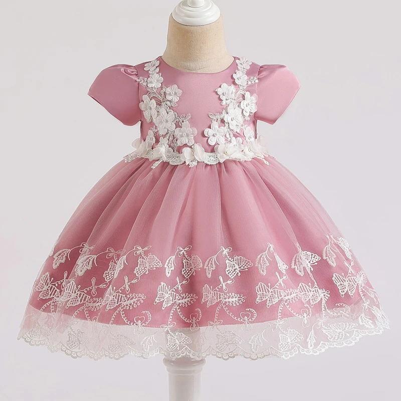 Winter Christmas Dress Elegant Toddler Baby Girl Birthday Dress For Girl Clothing Long Sleeve Lace Bow Princess Dress Party