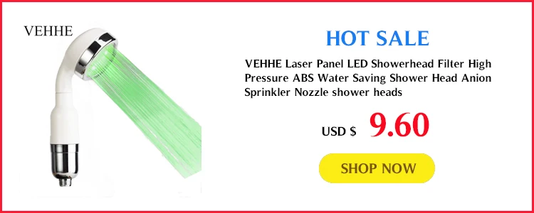 VEHHE, 8 дюймов, светодиодная квадратная верхняя часть, для ванной, потолочный душевой светильник, температура воды, светодиодная душевая головка, настенный душ