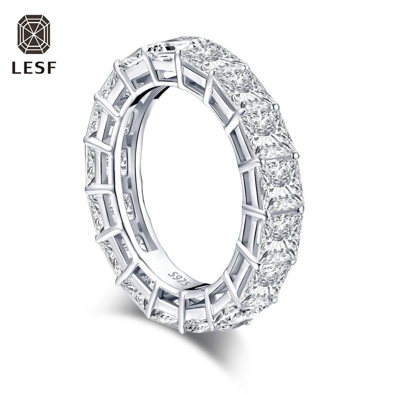 LESF Роскошные Для женщин микро проложить Сона Имитация бриллиантовое кольцо 925