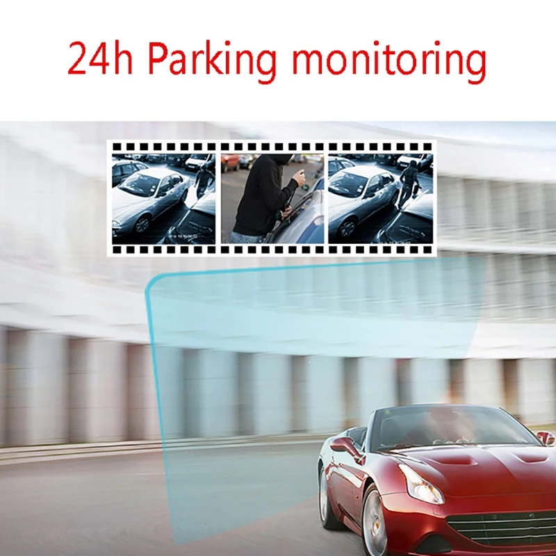 Двойной Dash Cam 1080P вождение автомобиля Камера Регистраторы DVR Full HD 4 дюйма ЖК-дисплей Экран 170 ° широкоугольный WDR(широкий динамический диапазон) петля Запись Motion детекторов