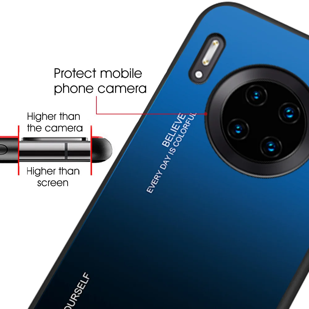 Для huawei mate 30 Pro P30 P30 Pro P30 Lite роскошный градиентный мягкий чехол из закаленного стекла для huawei mate 30