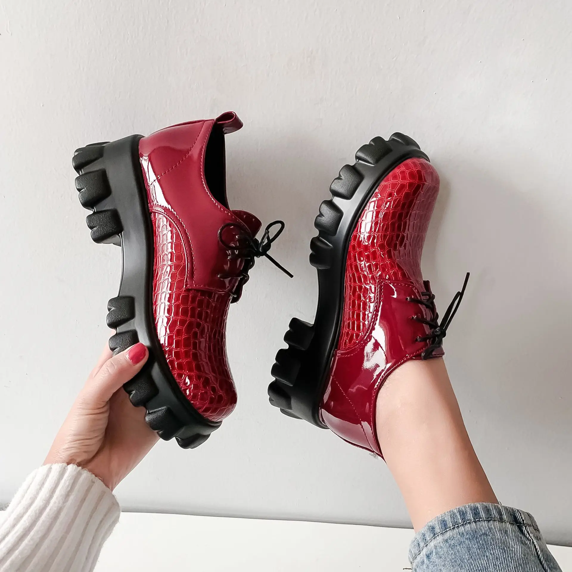 

2020 Spring Platform Shoes Casual College Style Trend Women's Shoes Big Size