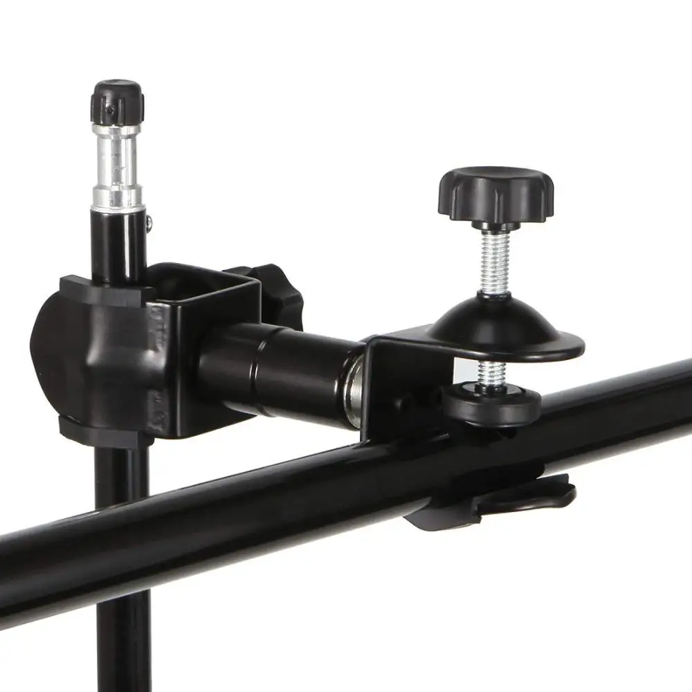 C Type 2 in 1 Camera Umbrella Holder Clip Clamp Bracket Tripod Light Stand Photography 1/4 screw head Camera Light Holder