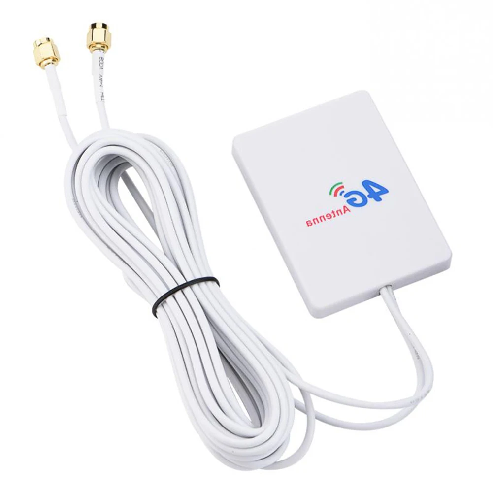 

WIFI Network Vertical Aerial White TS-9 Mobile Router Connector External 28DBI 4G 3G SMA LTE Antenna Double Signal Amplifier