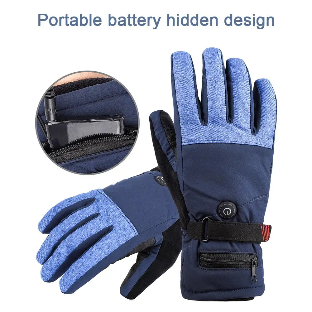 Новые теплые перчатки для верховой езды с сенсорным экраном и вилкой США/ЕС M XL, теплые зимние перчатки с трехуровневым контролем температуры 7,4 В 4,5 Вт