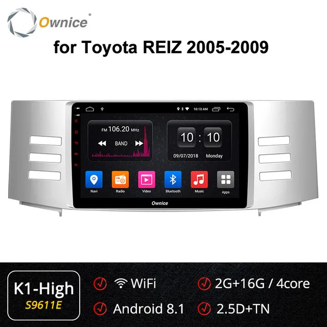 K1-High Ownice 360 Panorama Android 9,0 4G 64G rom автомобильный Радио плеер навигация GPS, DVD 4G LTE для Toyota eiz Mark X 2005 2006 2007 2008 2009 - Цвет: K1-High