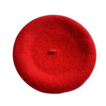 Европейские и американские популярные модели шерстяного берета, шапка, шерстяная осенняя и зимняя женская плоская шляпа, 18 цветов