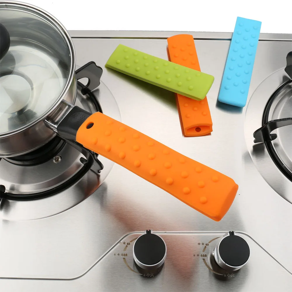 Ручка кастрюли изоляционный рукав съедобная Кремниевая термостойкая ручка кастрюли Wok ручка высокотемпературная стойкая противоскользящая ручка Han