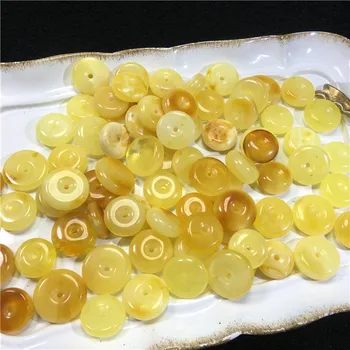 

Natural beeswax Amber safety buckle pendant DIY crystal bracelet jewelry pendant