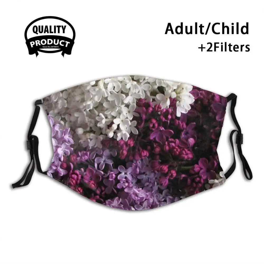 

Lilacs Fashion Mouth Masks Filter Adult Kids Face Mask Flower Purple Macro Lilac Flower Photography Style Stylize Fresh Summer