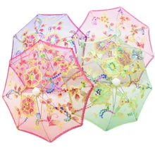 1 Piece color random! mini kids umbrella children dancing props craft embroidery umbrella stage performance umbrella