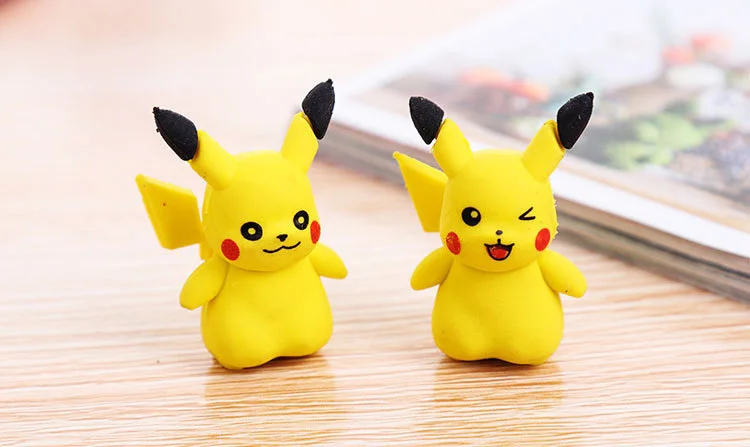 1 шт. Lytwtw милый мультфильм Kawaii канцелярские карандаши резиновый ластик детский подарок школьные офисные принадлежности Пикачу 3D новинка креативный
