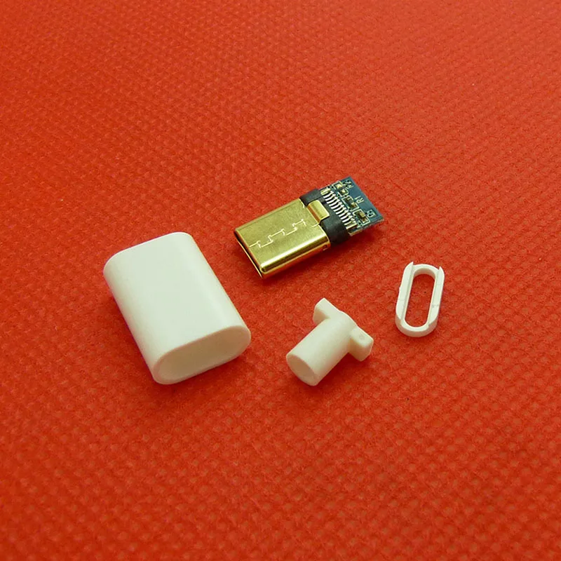 5 комплектов позолоченный двухсторонний вводный Тип-c штекер USB2.0 с функцией OTG