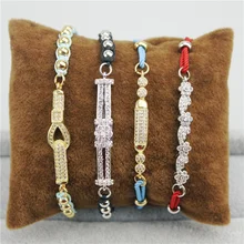 10 шт./лот, дизайн, разноцветный коннектор, cz браслет, покрытый кубическим цирконием, популярный браслет, дешево, опт