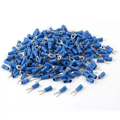 

300 Pcs SV1.25-4 AWG 22-16 PVC Fork Type Pre Insulated Terminals Connector