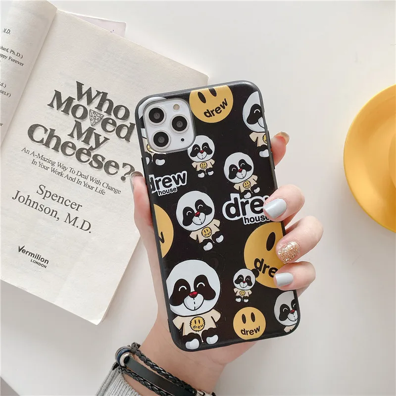 Мягкий силиконовый чехол Justine Bieber Drew House для iPhone 6S 7 8 Plus X XR 11 Pro MAX 11Pro, роскошный брендовый чехол для телефона со смайликом