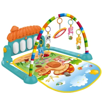 

Baby Play Mat Baby Gym Toys Gaming Carpet 0-12 Months Soft Lighting Rattles Music Mat Infant Crawling Activity Mat Toys Green