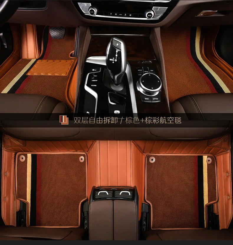 Myfmat пользовательские кожи ног коврик, мат для VW GOL SANTANA TIGUAN L Touran Tiguan Passat вариант BORA Magotan Beetle для Phaeton и Touareg - Название цвета: Оранжевый