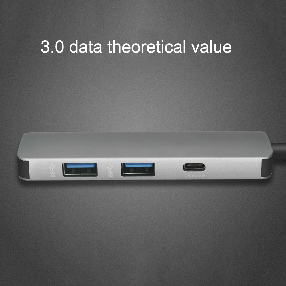 4 в 1 концентратор USB-C к HDMI 4K USB 3,0 адаптер PD/Micro Usb зарядный порт для MacBook Pro samsung Galaxy S8 USB C концентратор