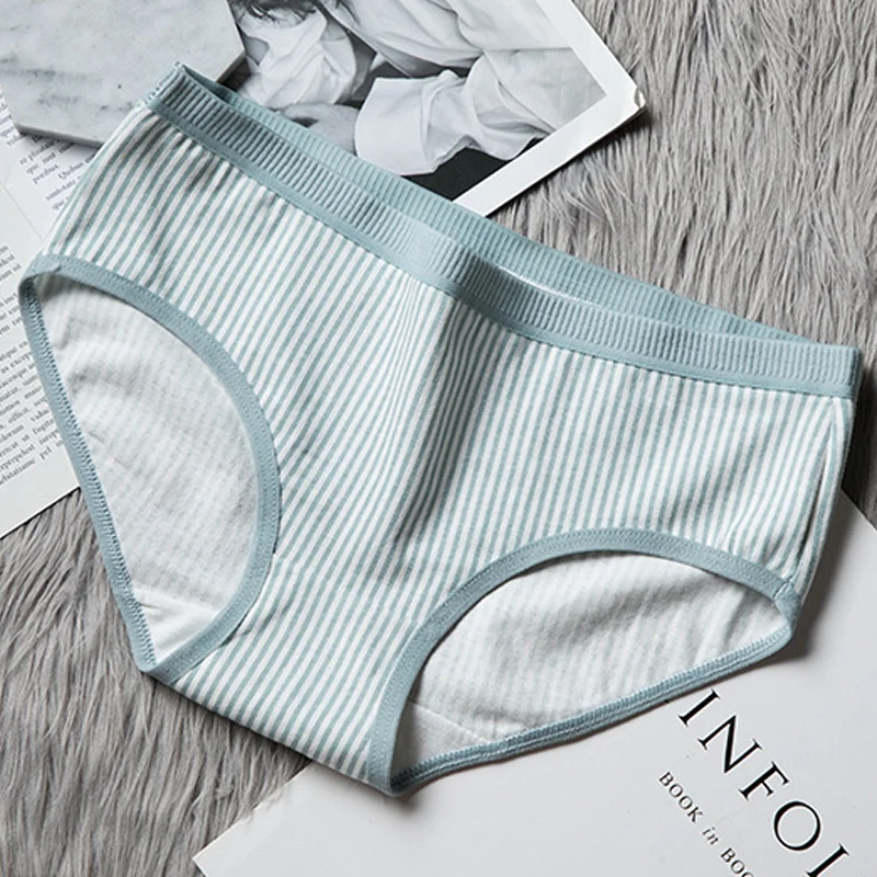 4 шт./лот детское хлопковое нижнее белье трусы в полоску для молодых девушек