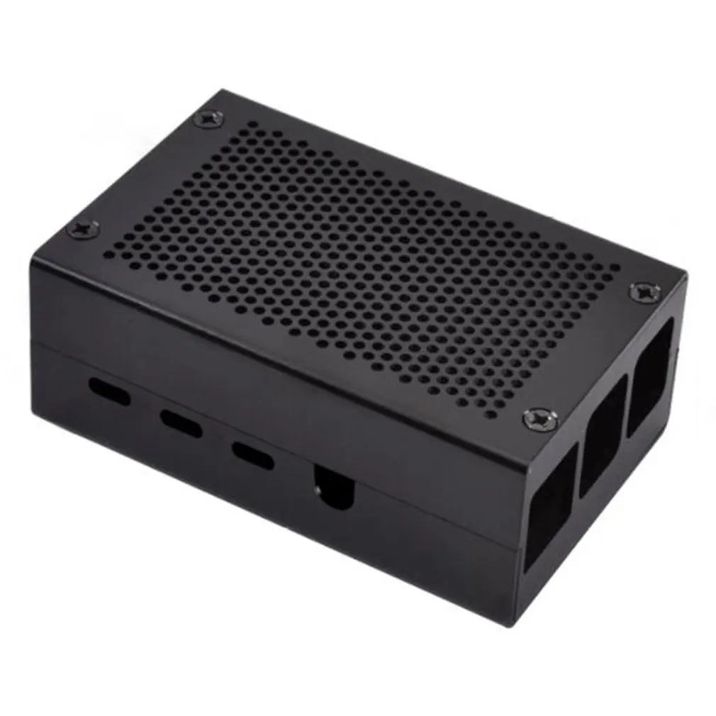 Для Raspberry Pi 4 алюминиевый корпус черный корпус Серебряная коробка металлический корпус для RPI 4 Модель B запасная ручка