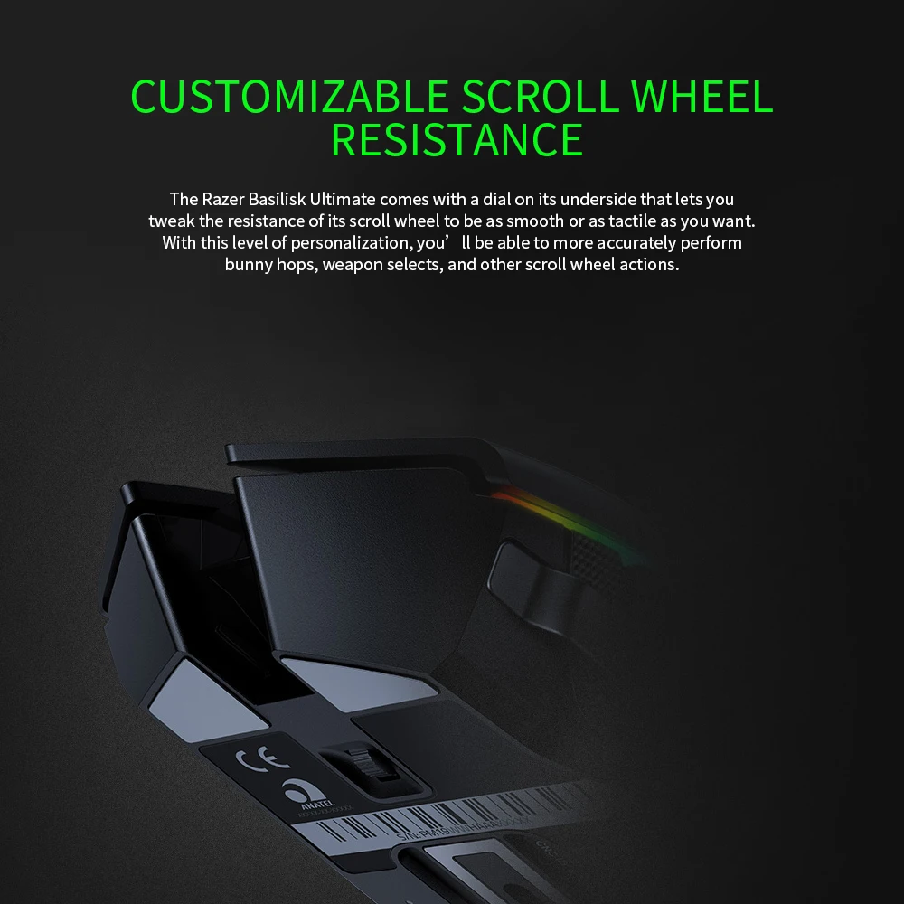 Razer Basilisk Ultimate Hyperspeed Беспроводная игровая мышь 20000 dpi мышь фокус Оптический сенсор Chroma освещение программируемые кнопки