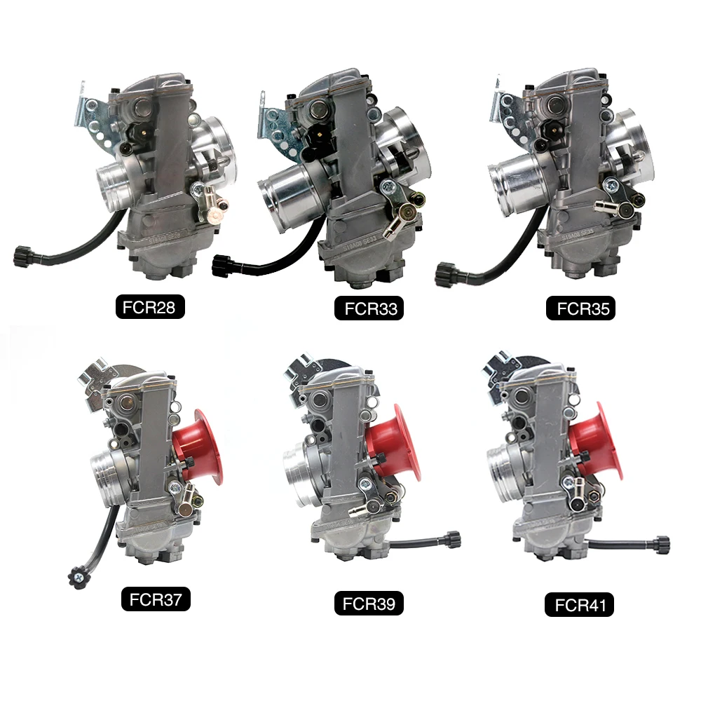 Sclmotos- Motorcycle Carburetor Carb Racing for Keihi FCR 28mm 33mm 35mm 37mm 39mm 41mm Dirt Bike ATV 4 Stroke CRF450/650 FS450