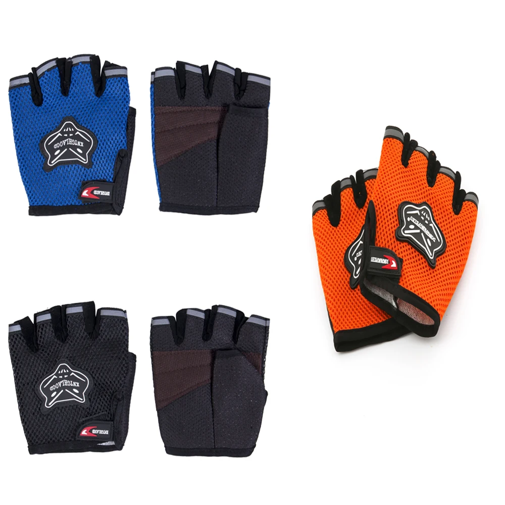 7-16Y Kids Adults Bike Half Finger Mesh Gloves Cycling Sport,sports half finger gloves,cycling gloves,sport gloves