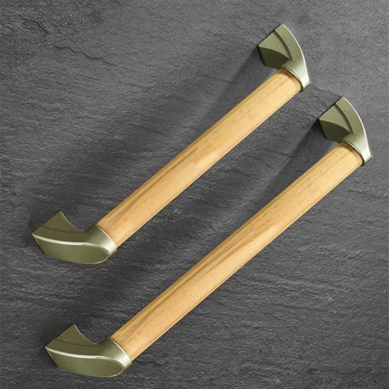 

Bathroom Grab Bar Non-slip Elderly Safety Rail Toilet Bathtub Handicap Support Balance Grab Bar Zinc Alloy Wood Rubber Handrail