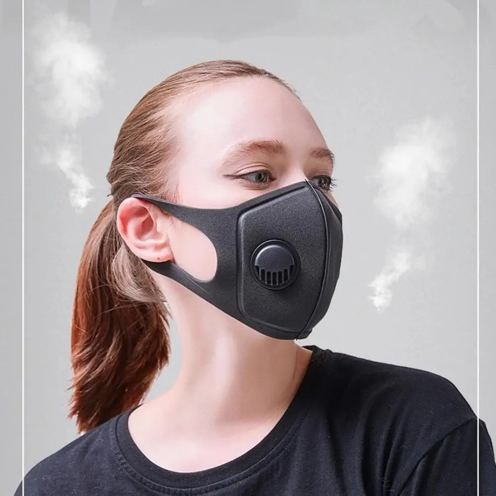 

Waterproof polyester fiber protective mask with breathing valve built-in exhalation valves Filtered air mask 1 pcs
