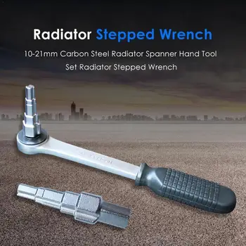 

Practical Carbon Steel Hand Tool Radiator Spanner 10-21mm Useful Durable For Radiator Valves Ratchet Stepped For Nipples Ha U9H3