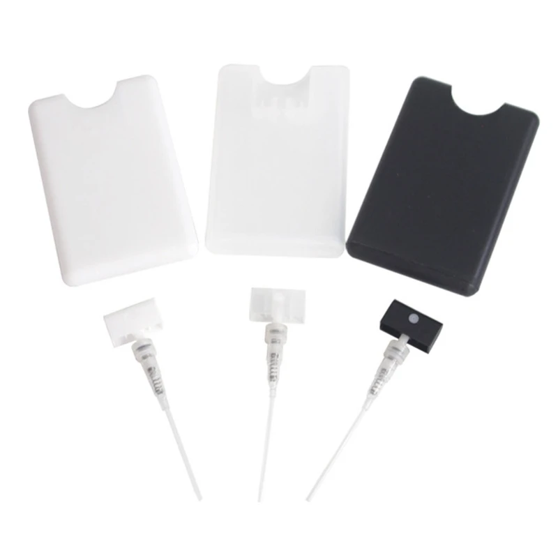 

20ml Card Shape Plastic Perfume Sprayer Refillable Empty Bottle Creative Flat Type Fine Mist Atomizer Portable Container