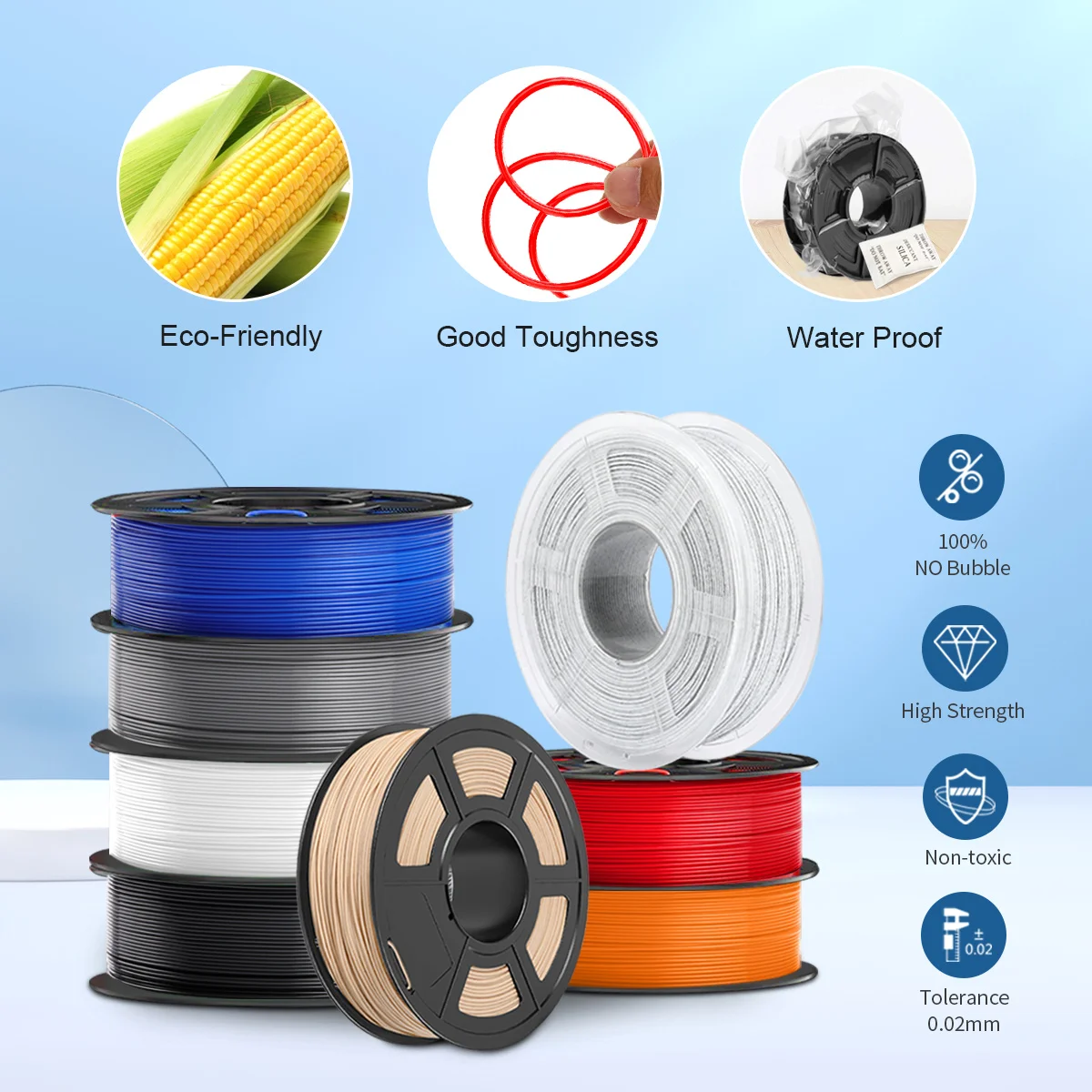 PLA SILK PLA PLUS PETG 3D Printing Filament For FDM3D Printer Filament PLA 1KG 1.75MM Free Shipping