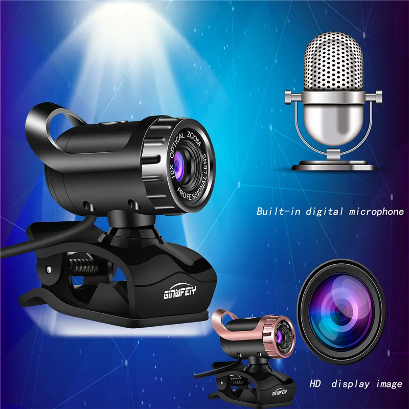 

USB Webcam HD Camera Web Cam MIC Clip-on for Computer Laptop Web Camera 360 Degree Usb Camera