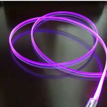 3 м(л) мягкий диам. 3 мм прозрачная Т-образная юбка сторона свечение волоконно-оптический кабель автомобиль пикап светильник DIY w/боковая лента интерьер PMMA монтаж RGB